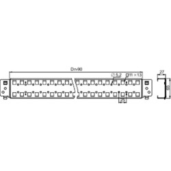 PanelSeT - Thalassa - 2 traverses perforées fixation rapide 2 rangées - 65x800mm