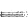 PanelSeT - Thalassa - 2 traverses perforées fixation rapide 3 rangées - 90x400mm