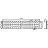 PanelSeT - Thalassa - 2 traverses perforées fixation rapide 3 rangées - 90x400mm