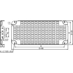 PanelSeT - Thalassa - grille perforé Telequick- acier - 225mm pr cellule 1200mm