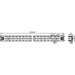 PanelSeT - Thalassa - 2 traverses universelles - 1 rangée - 40x1200mm