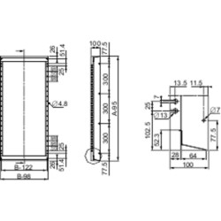 PanelSeT - Thalassa - châssis modulaire simple - 1600x600mm - 216 modules