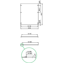 PanelSeT - Thalassa - plastron - plein - vissé - 150x600mm