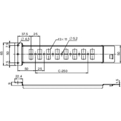 PanelSeT - Thalassa - jeu 2 supports - châssis renforcé - 600mm