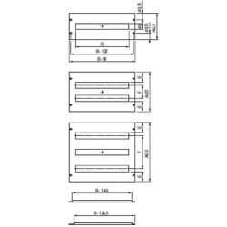 PanelSeT - Thalassa - plastron - découpé - vissé - 150x600mm