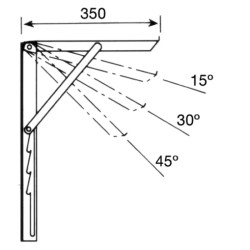 PanelSeT - Thalassa - tablette. de porte - L:600mm - charge 30 kg - RAL 7035