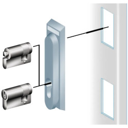 PanelSeT - Thalassa - insert double barre - 5mm - pour poignée escamotable