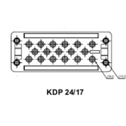 PanelSeT - Thalassa - plaque passe-câbles - 17 ouvertures - 112x36mm