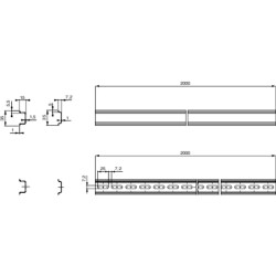 PanelSeT - Thalassa - rail DIN symétrique type A - 35x15mm - L2000mm