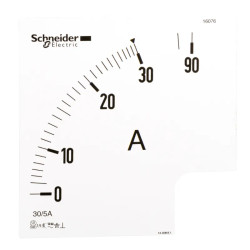 PowerLogic - Cadran 3In 0-30-90A pour ampèremètre analogique 96x96mm dpt moteur