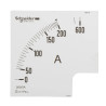 PowerLogic - Cadran 3In 0-200-600A pour ampèremètre analogique 96x96mm dpt mot.