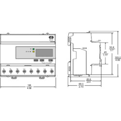 Acti9 iEM - compteur tri avec TI souples - multitarif - alarme kW - Modbus