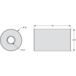 PowerLogic - Canon cylindrique pour TI - câble type A - Ø8,5mm - longueur 32mm