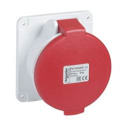 Mureva - socle de prise industrielle droite 16 A - 3P+N+T - 380-415 V CA - IP44