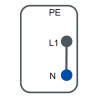 Canalis KB - connecteur dérivat. 10A - polarité fixe pré-câblé L1+N