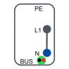 Canalis KB - connecteur dérivation 16A - sélection de ph. sans protec.