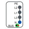 Canalis KB - connecteur dérivation 16A - fusible NF 8,5x31,5 sélec. de ph