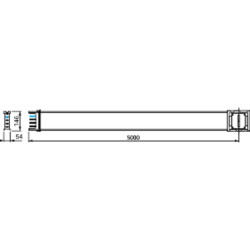 Canalis KSA - élément droit 400A - 5 m - 3L+N+PE transport