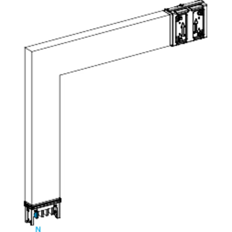 Canalis KSA - coude spécial 250A montage vers bas - 2 côtés ajust. 250 à 750mm