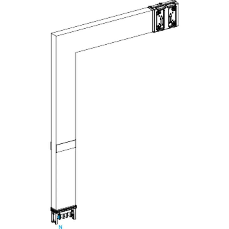 Canalis KSA - coude spécial 250A montage bas - 2 côtés ajust. 250 à 1200mm