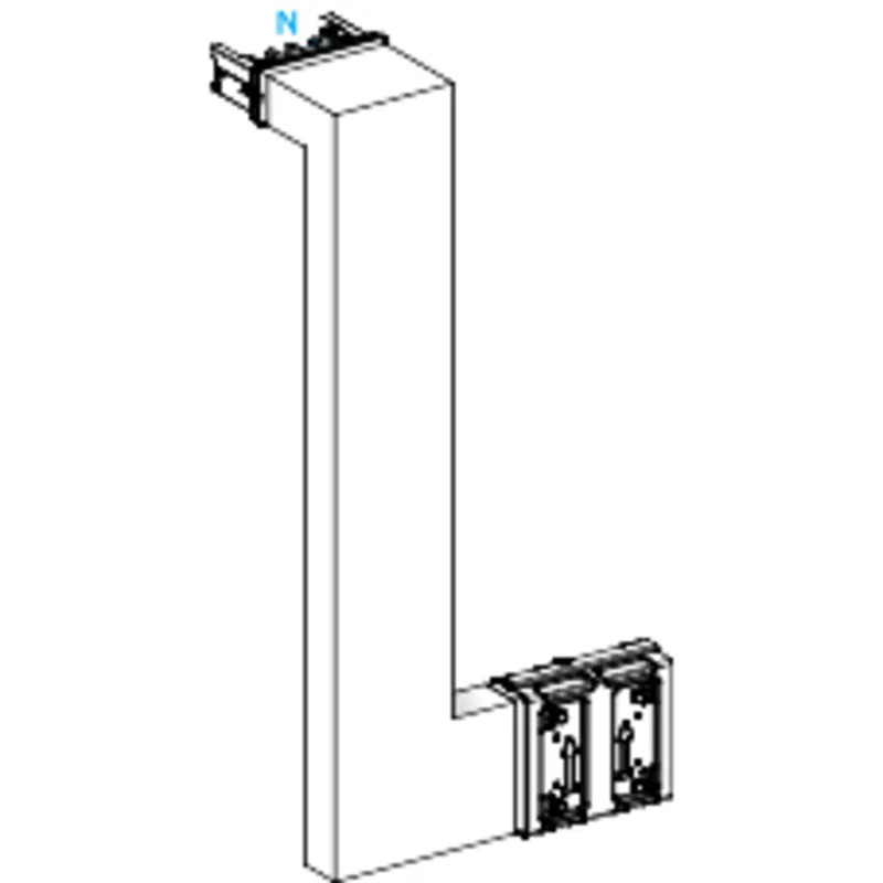 Canalis KSA - coude multiple 250A - vers haut & droite - A&C:250mm-B:250-750