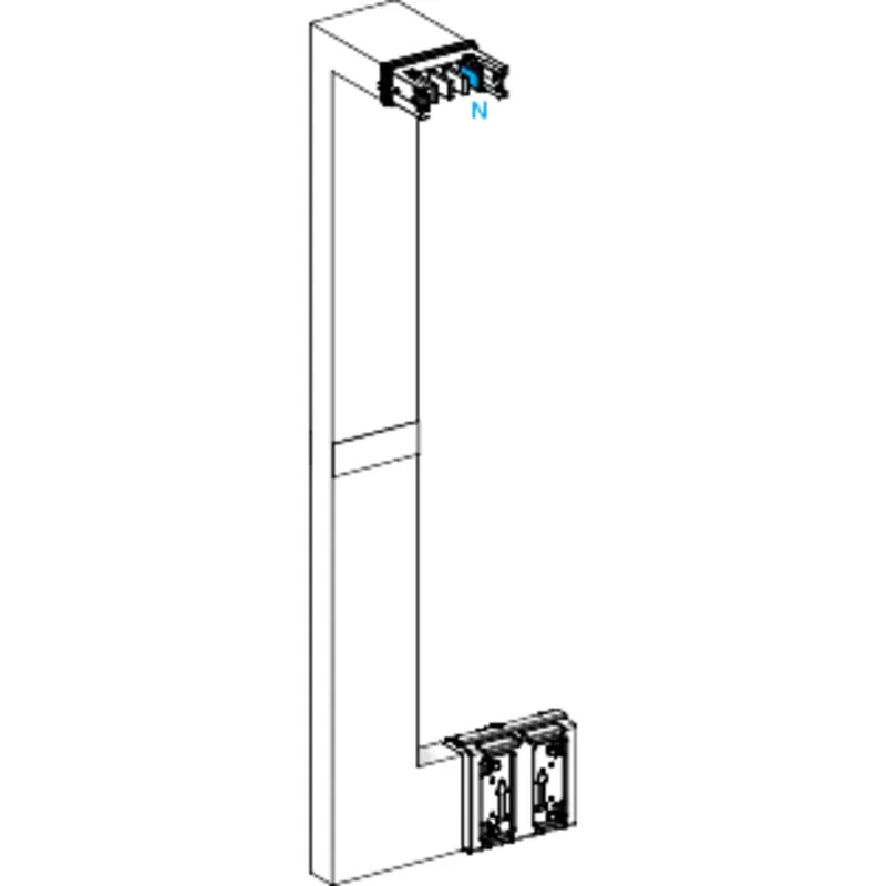 Canalis KSA - coude mult. coupe feu 250A-vers haut & gauche-A&C:250mm-B:700-1200