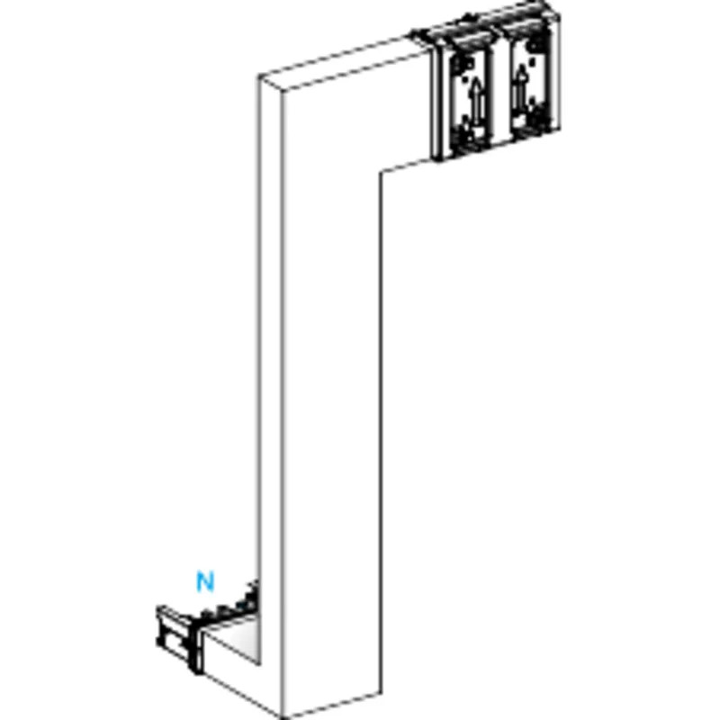 Canalis KSA - coude multiple 400A - vers bas & droite - A&C :300mm - B:300-800