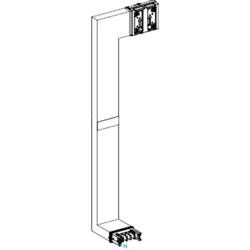 Canalis KSA - coude mult. coupe feu 400A -vers bas & gauche-A&C:250mm-B:700-1200