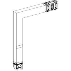 Canalis KSA - coude spé. coupe feu 1000A mont bas-2x ajust.300-800 ou 700-1200mm