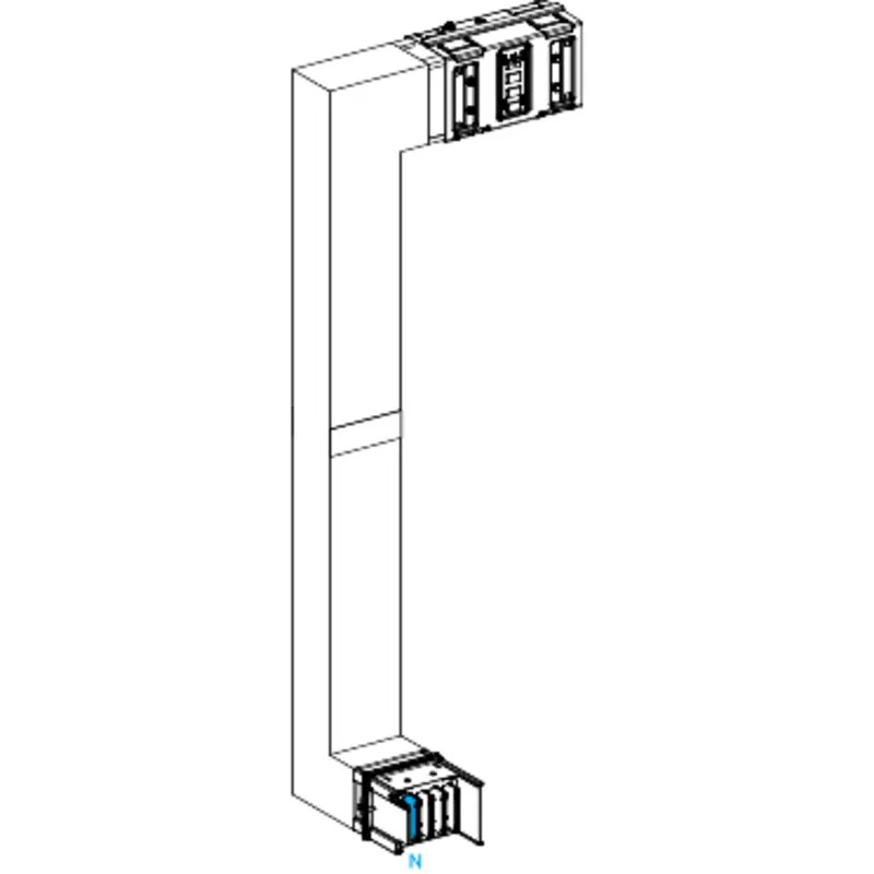 Canalis KSA - coude mult. coupe feu 630A -vers bas & gauche-A&C:300mm-B:700-1200