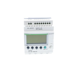 Zelio Logic - relais intelligent compact - 12E/S 100..240Vca - horloge - affi.