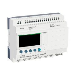 Zelio Logic - relais intelligent modul.- 26 E/S - 12Vcc - horloge - affichage