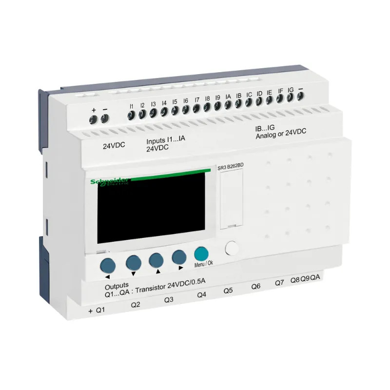 Zelio Logic - relais intelligent modul.- 26 E/S - 24Vcc - horloge - affichage