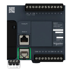 Modicon M221, contrôleur 16E/S relais, port Ethernet+série, 100/240VCA