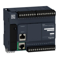 Modicon M221, contrôleur 24E/S PNP, port Ethernet+série, 24VCC