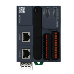 Modicon M221 Book, contrôleur 16E/S PNP, 2 ports série, 24VCC, ressort