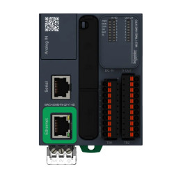 Modicon M221 Book, contrôleur 16E/S PNP, port Ethernet+série, 24VCC, ressort