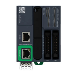 Modicon M221 Book, contrôleur 32E/S PNP, port Ethernet+série, 24VCC, HE 10