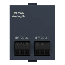 Modicon M221, cartouche 2 entrées analogiques, tension 0-10V, courant 0/4-20mA