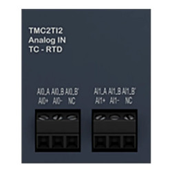 Modicon M221, cartouche 2 entrées température, types K/J/R/S/B/E/T/N/C/PT/NI