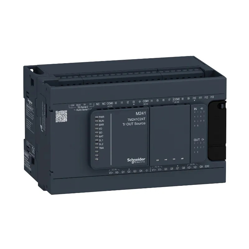 Modicon M241, contrôleur 24E/S PNP, 2 ports série, 24VCC