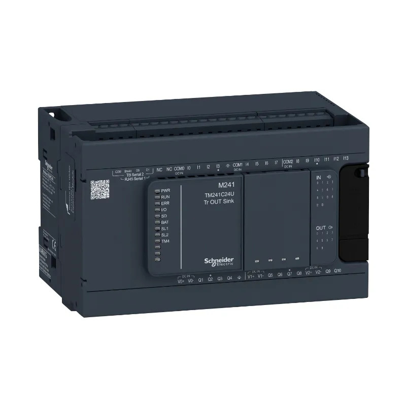 Modicon M241, contrôleur 24E/S NPN, 2 ports série, 24VCC