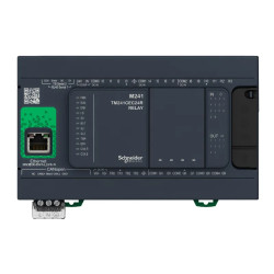 Modicon M241, contrôleur 24E/S PNP+relais, ports Ether+CAN+2 série, 100/240VCA