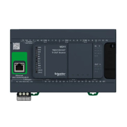 Modicon M241, contrôleur 24E/S PNP, ports Ether+CAN+2 série, 24VCC