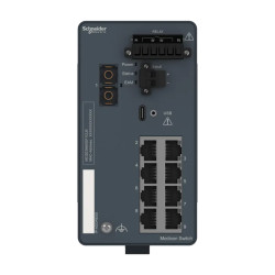 Modicon Switch administré - 8 ports cuivre & 1 port fibre multimode