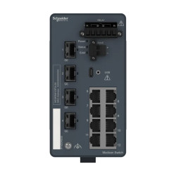 Modicon switch administré - 8 ports cuivre et 4 ports cuivre/fibre via SFP