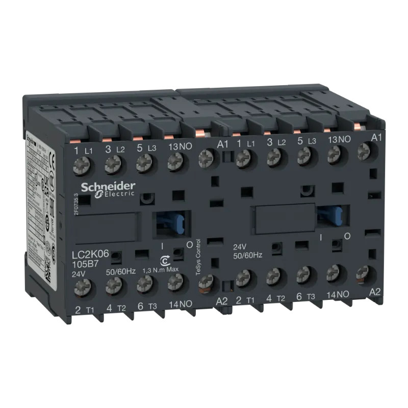 TeSys LC2K - contacteur inverseur - 3P - AC-3 440V - 6A - bobine 24Vca