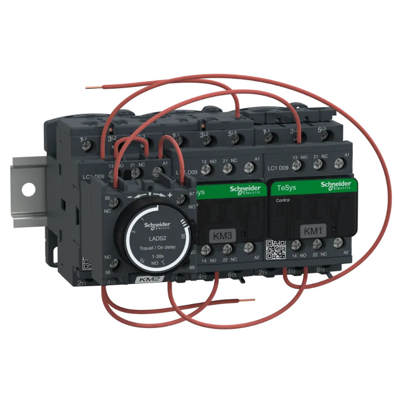 TeSys LC3D - démarreur étoile triangle sur profilé - bobine 24Vca