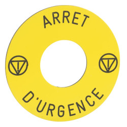 Harmony ZB6 - étiquette - Ø16 - Ø45mm - ARRET D'URGENCE