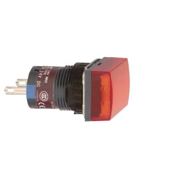 Harmony XB6 - voyant carré - Ø16mm - IP65 - DEL intégrée - 24V - cosses - rouge